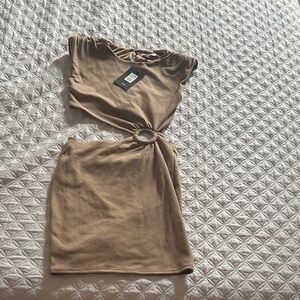 Fashion Nova Tan Mini Dress